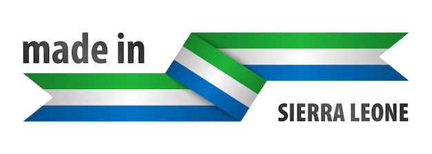 Vector made in sierra leone graphic and label