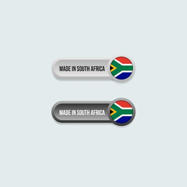 Made in South Africa label sticker for packaging