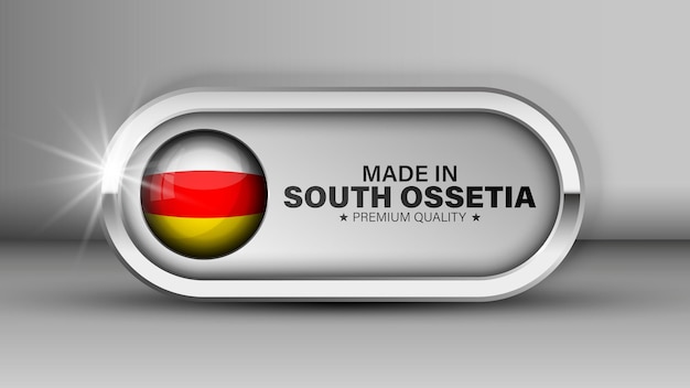 Made in south ossetia graphic and label element of impact for the use you want to make of it