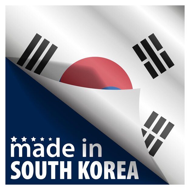 Vector made in southkorea graphic and label