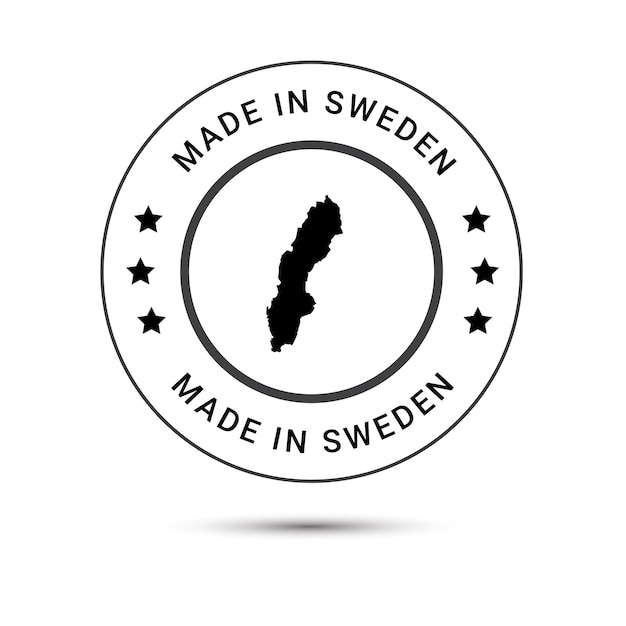 Made in Sweden 라운드 라벨 Modern made in Sweden 로고