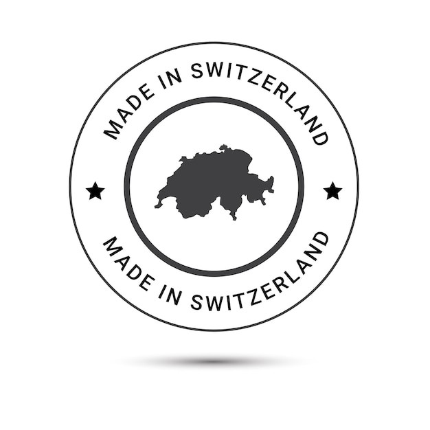 Made in Switzerland Vector logo design Made in Switzerland flags design trusts badge