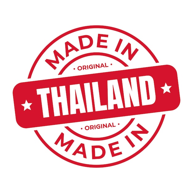 Made in thailand stamp logo icon symbol design seal national original product badge vector