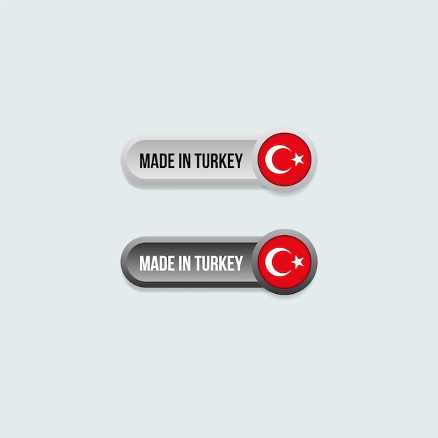 Made in Turkey label sticker for packaging