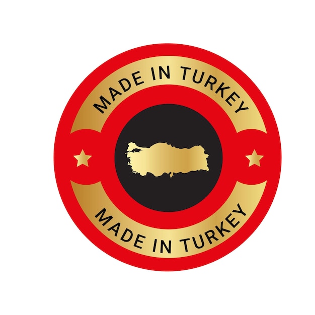 Made in turkey round label modern made in turkey logo