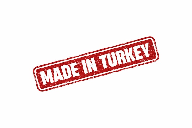 Made in turkey square grunge stamp