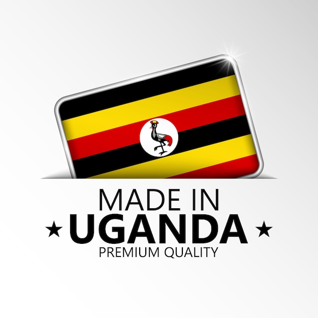Made in Uganda graphic and label Element of impact for the use you want to make of it