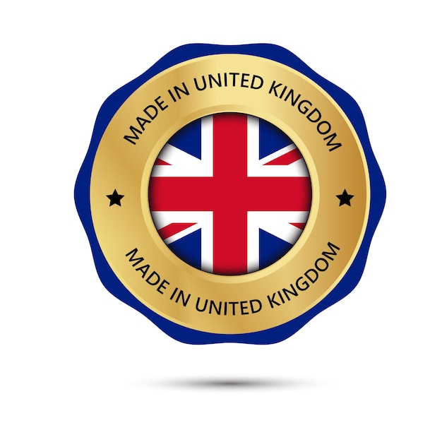 Made in united kingdom logo vettoriale made in united kingdom flag logo design