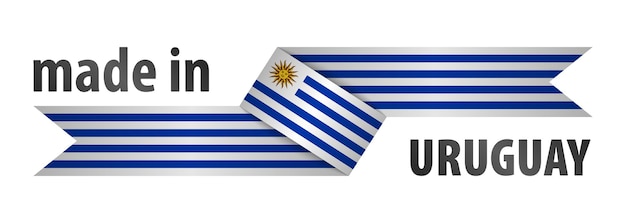 Vector made in uruguay graphic and label