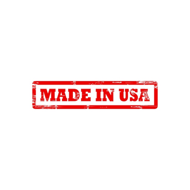 MADE IN USA 그런 지 스탬프 기호 벡터 빨간색입니다. 색상이 쉽게 변경됩니다.