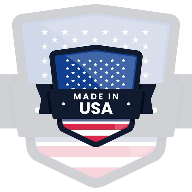 Vector made in usa label icon