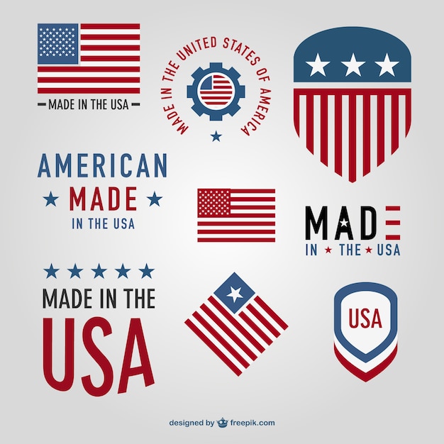 Made in usa distintivi vettore