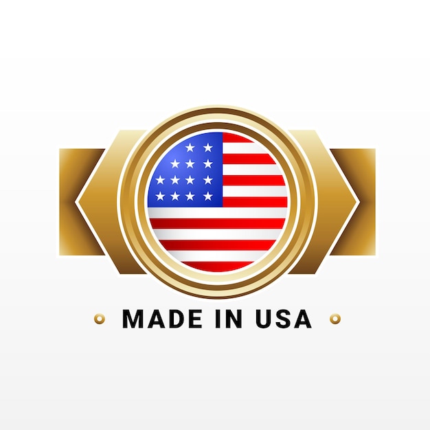 Vector made in usa luxury label design