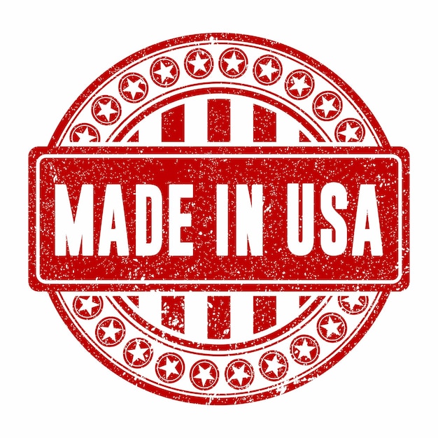 Made in usa red stamp vector illustration