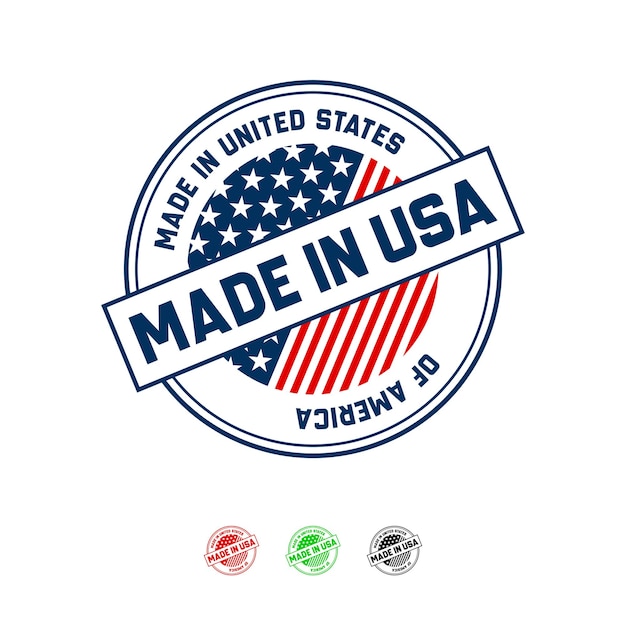 Vector made in usa stamp badge vector design