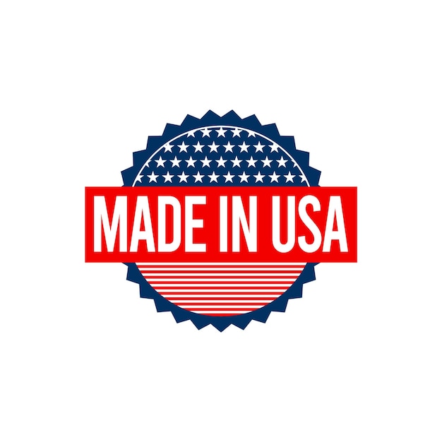 Vector made in usa stamp badge vector design