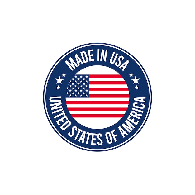 Vector made in usa stamp badge vector design