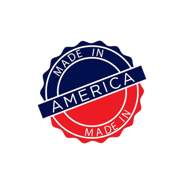 Vector made in usa stamp icon vector logo flat design