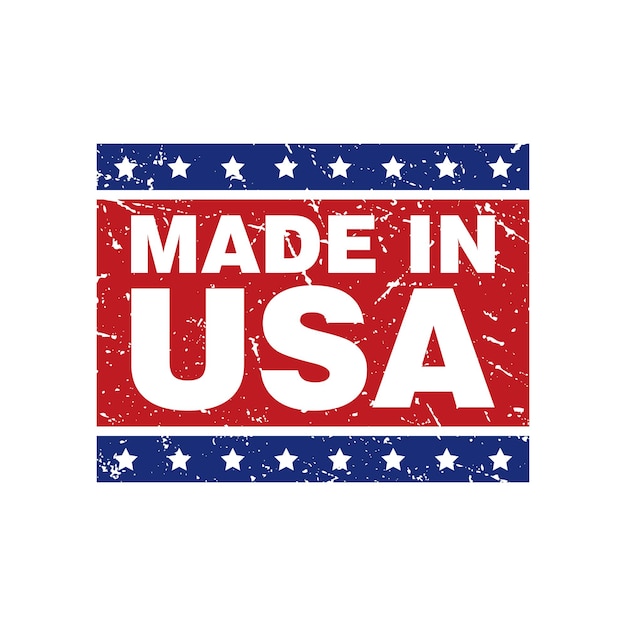 made in USA stamp illustration