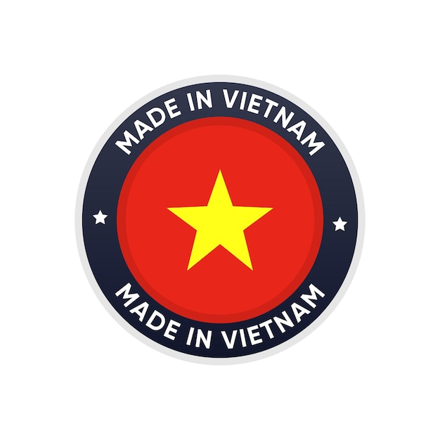 Vector made in vietnam flag stamp vector design