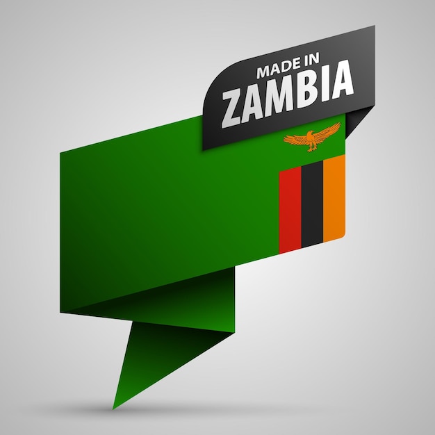 Vector made in zambia graphic and label