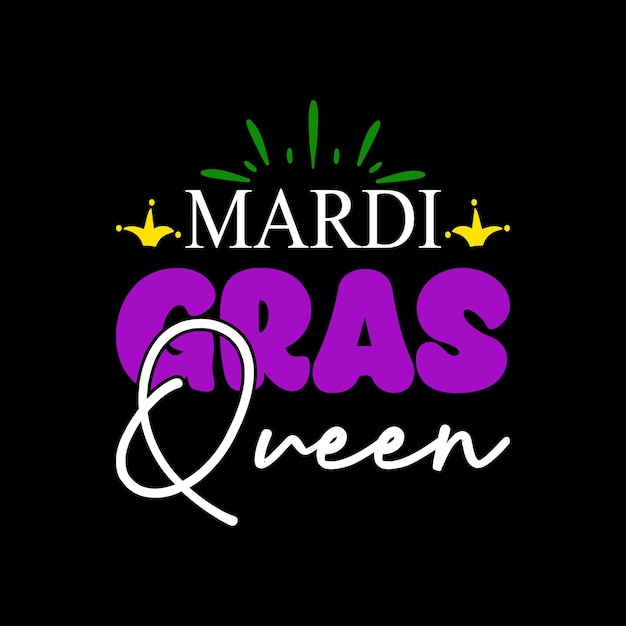 Madri Gras 티셔츠 디자인, 글자가 있는 벡터 다채로운 마디 그라 축제