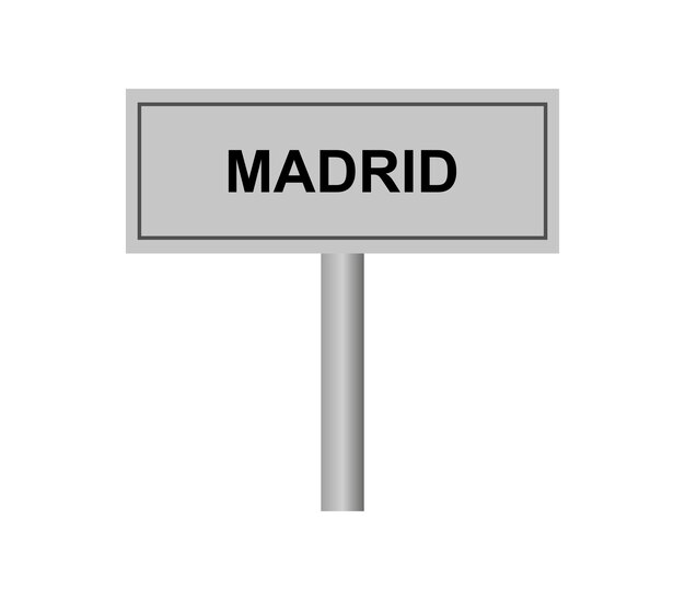 Madrid road sign