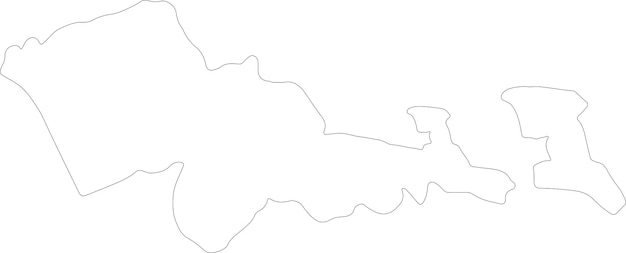 Vector mafeteng lesotho outline map