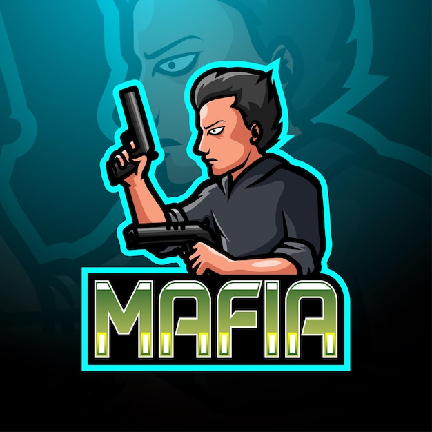 Mafia e sport logo mascotte design