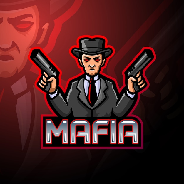 Mafia esport logo mascotte design