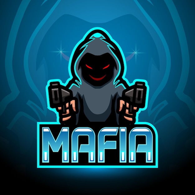 Mafia esport logo mascotte ontwerp