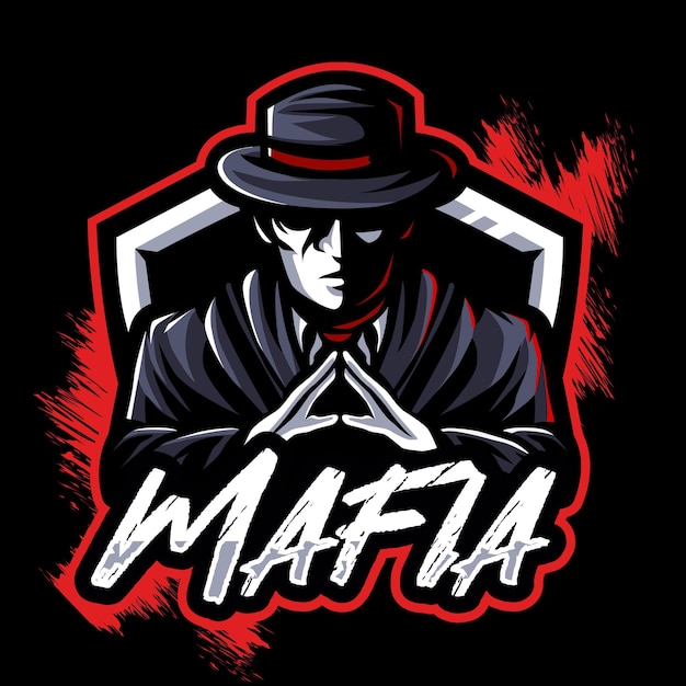 The mafia mascot esport logo template