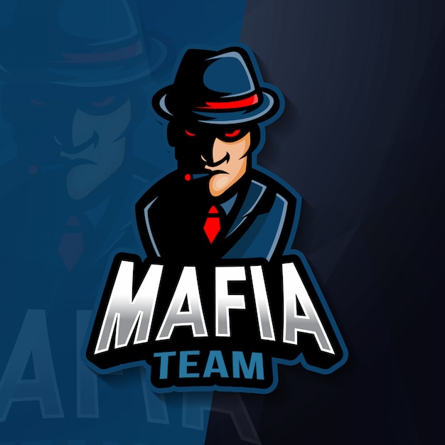 Vector mafia mascot esport logo