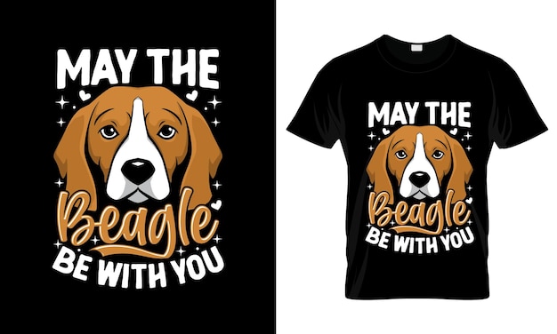 Mag de Beagle met u zijn kleurrijke grafische T-shirt Beagle T-shirt ontwerp