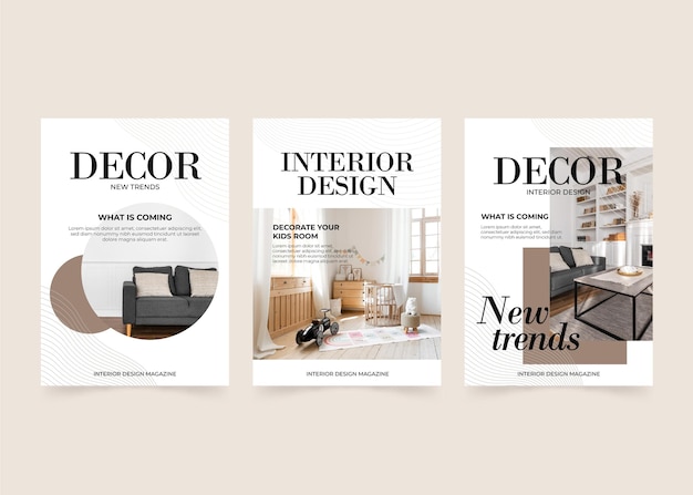 Magazine cover collection with photo