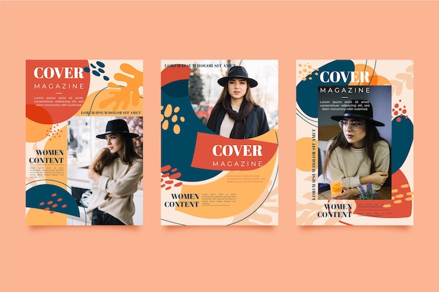 Magazine cover set with photo