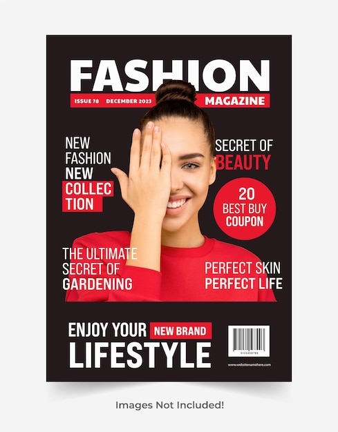 Magazine cover template design