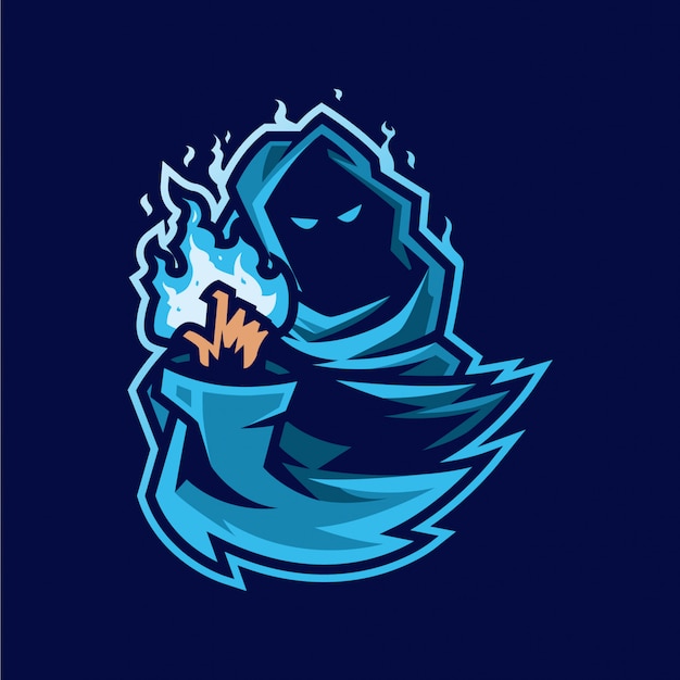 mage esport mascot logo and illustration