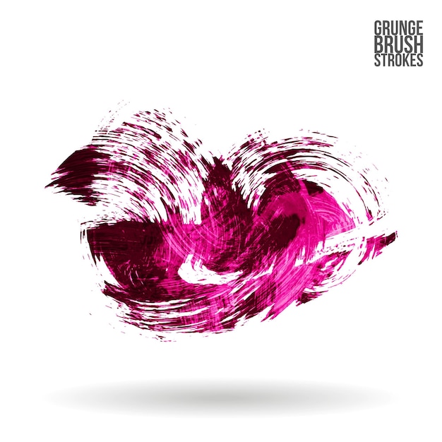 Vector magenta brush stroke and texture. grunge vector abstract hand - painted element.