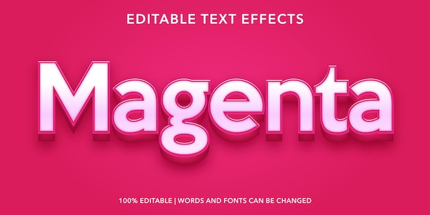 Magenta Editable Text Effect