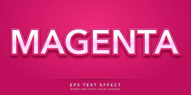 magenta editable text effect