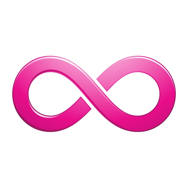 Magenta Embossed Infinity Symbol