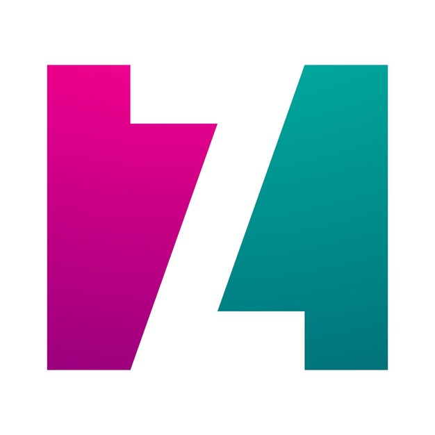 Значок буквы Z в форме пурпурного и зеленого прямоугольника