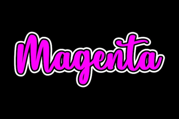 Magenta Vector met de hand getekende lettering