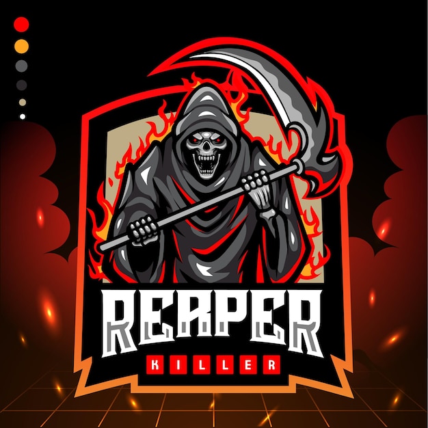 Magere hein mascotte. esport-logo