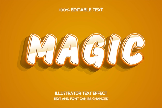 Magic,3d editable text effect modern emboss dark style