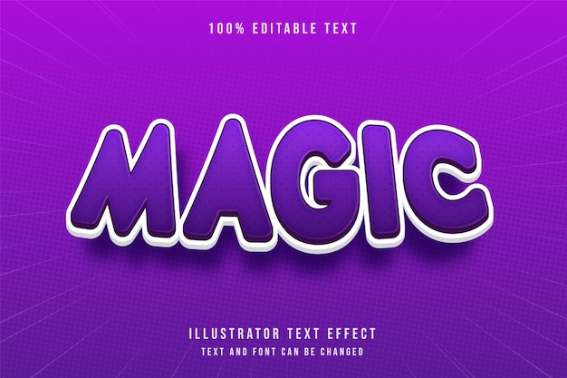 Magic 3d editable text effect modern purple gradation text style