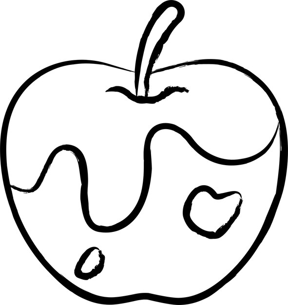 Vector magic apple met de hand getekende vectorillustraties