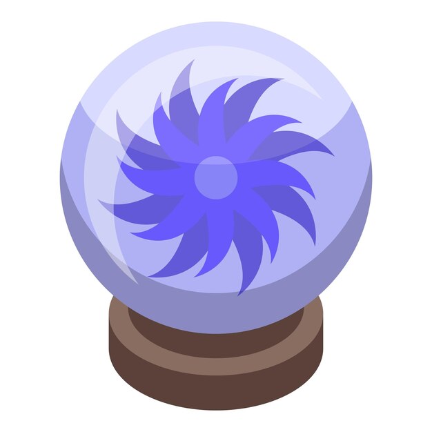 Magic ball icon isometric vector Nature botany Floral garden