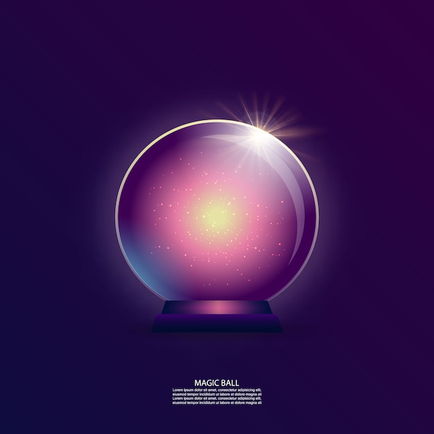 magic ball with stars and sparkle
